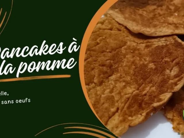 Pancakes pomme cannelle sans œufs